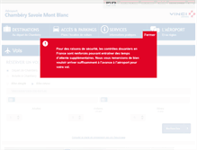 Tablet Screenshot of chambery-airport.com